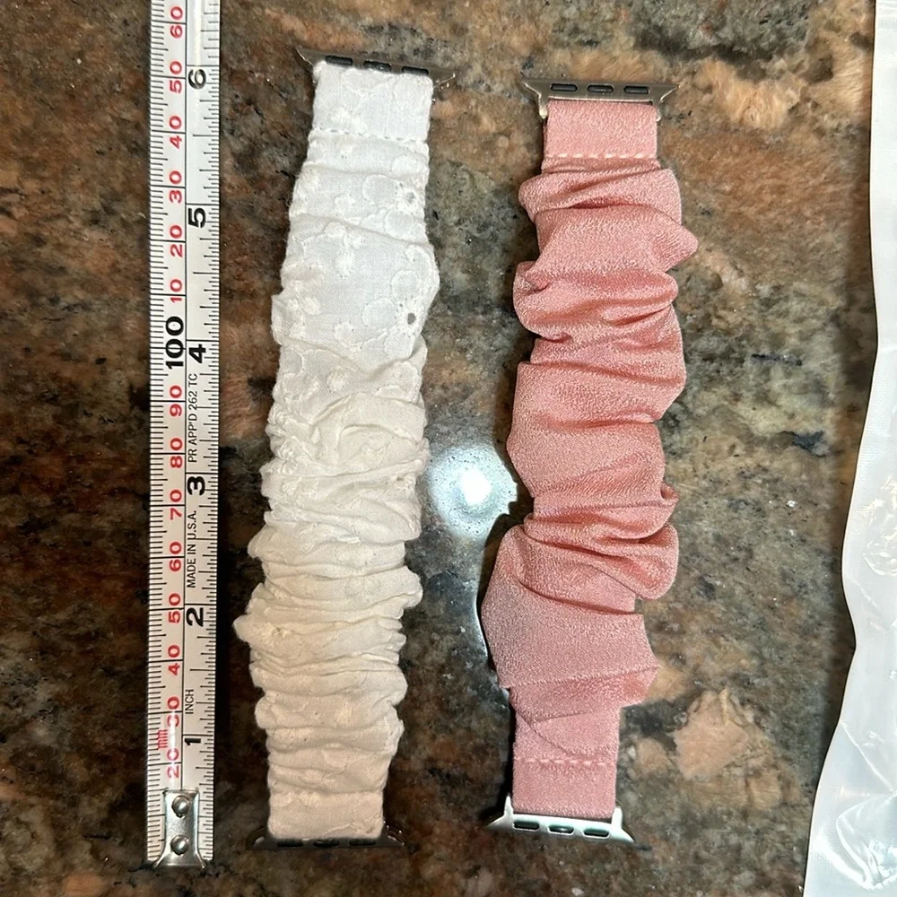 Two pack Apple Watch scrunchie bands